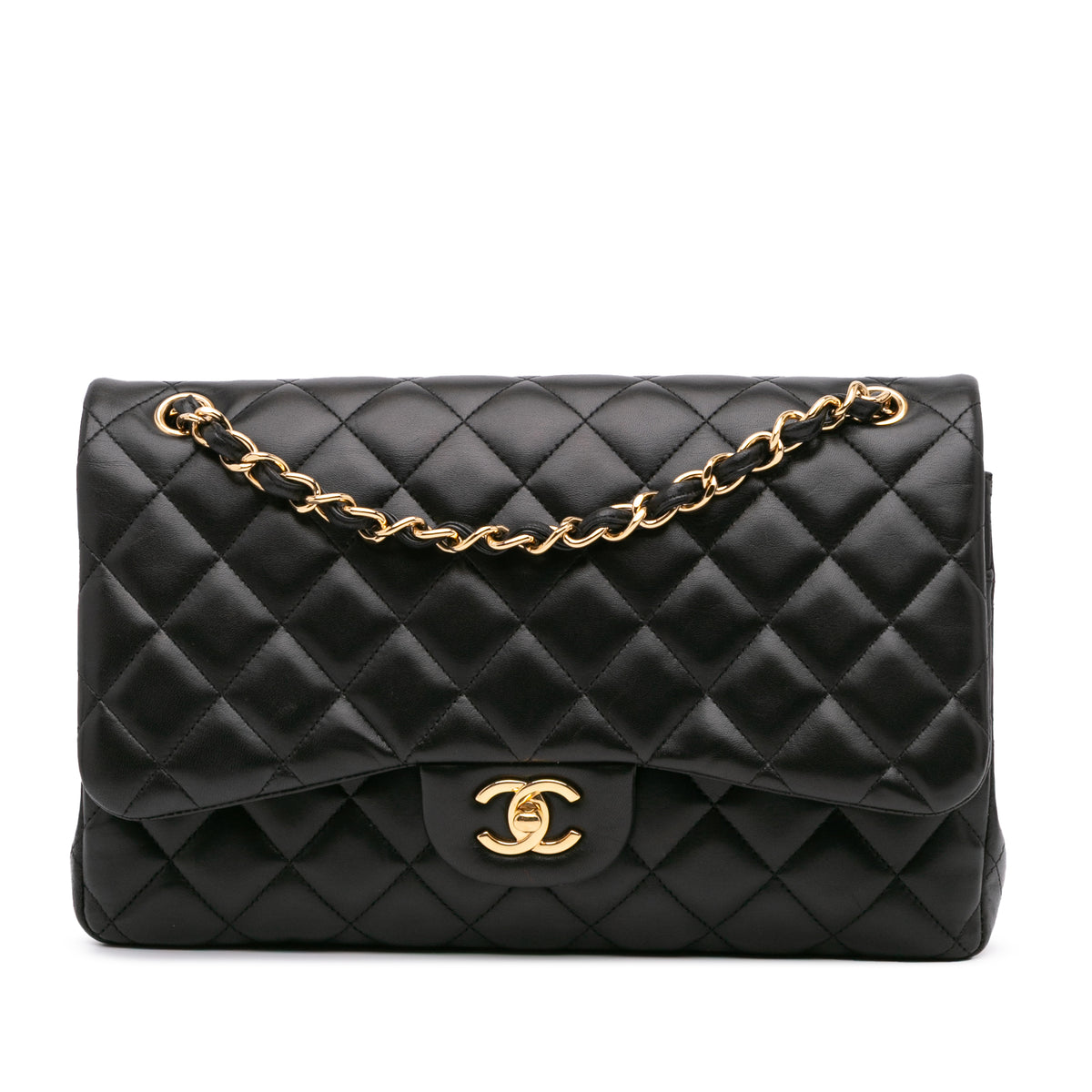 Jumbo Classic Lambskin Double Flap