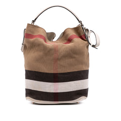 Medium Mega Check Canvas Ashby Bucket Bag