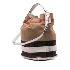 Medium Mega Check Canvas Ashby Bucket Bag