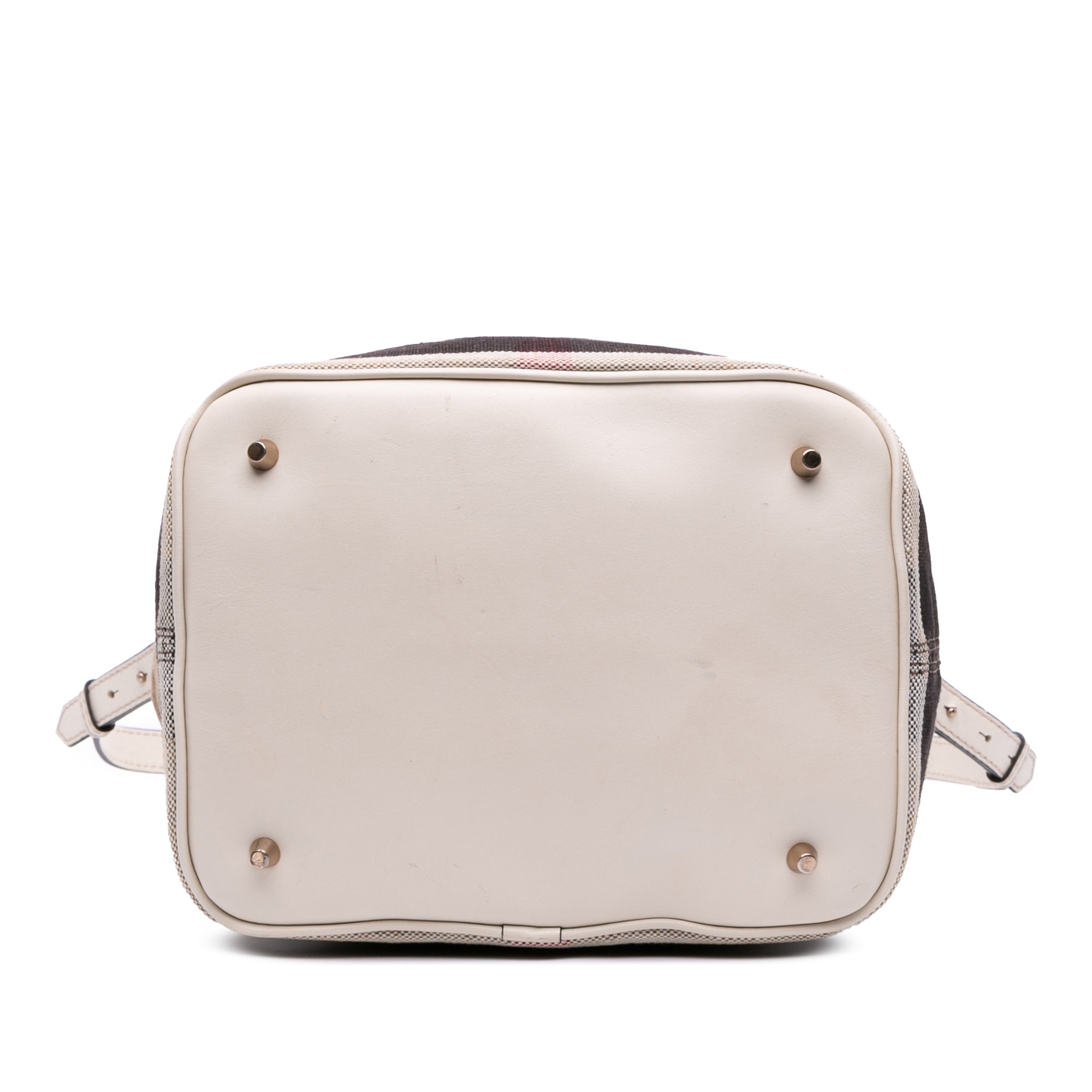 Medium Mega Check Canvas Ashby Bucket Bag