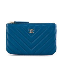 Chevron Lambskin O Case Pouch
