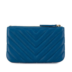 Chevron Lambskin O Case Pouch
