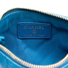 Chevron Lambskin O Case Pouch