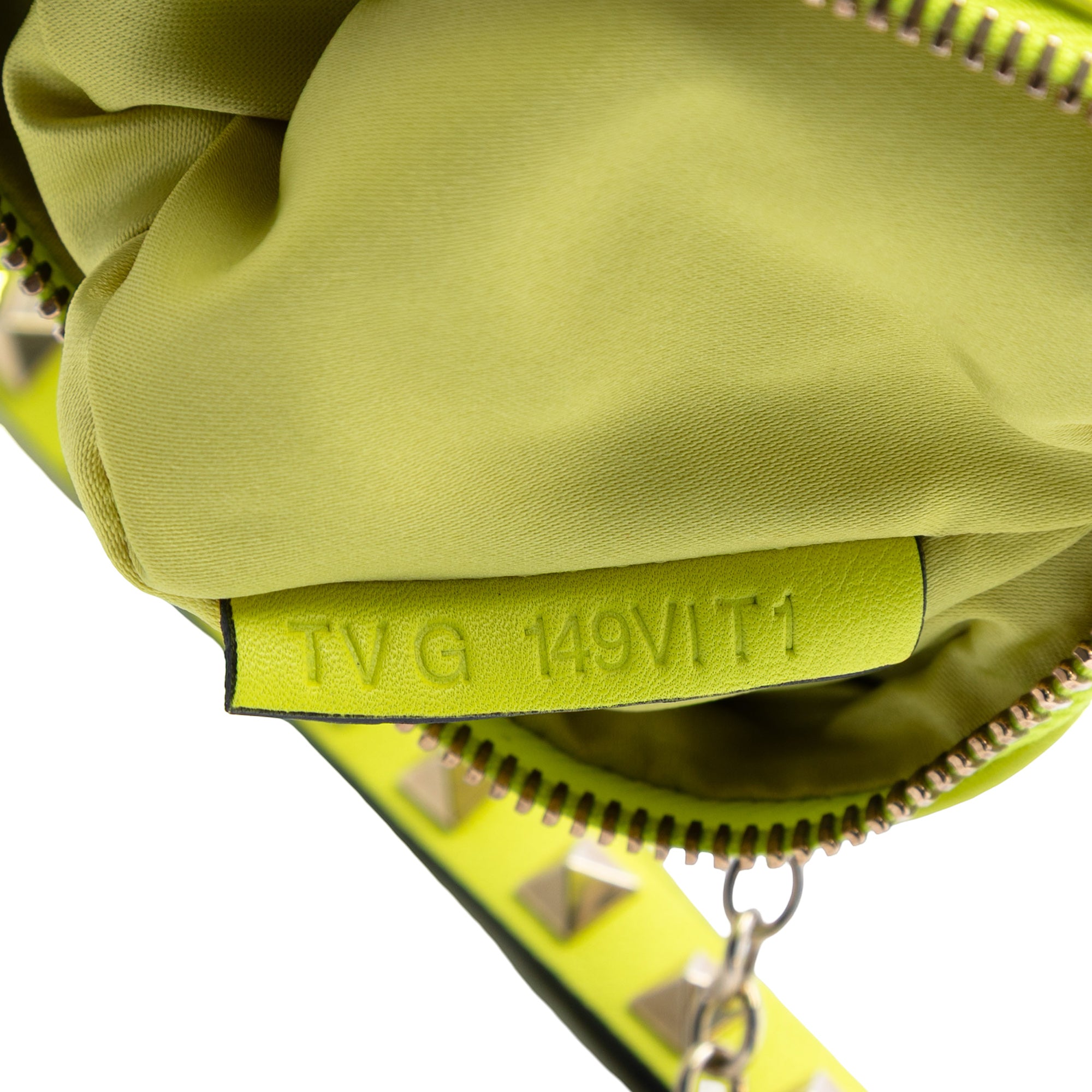 Leather Rockstud Wristlet Pouch