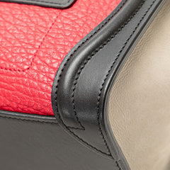 Nano Tricolor Nubuck and Calfskin Luggage Tote