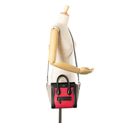 Nano Tricolor Nubuck and Calfskin Luggage Tote