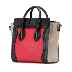 Nano Tricolor Nubuck and Calfskin Luggage Tote