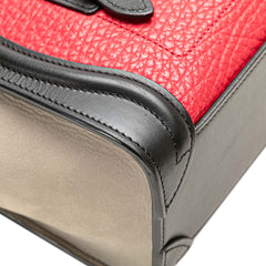 Nano Tricolor Nubuck and Calfskin Luggage Tote