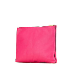 Medium Leather Logo Portfolio Clutch
