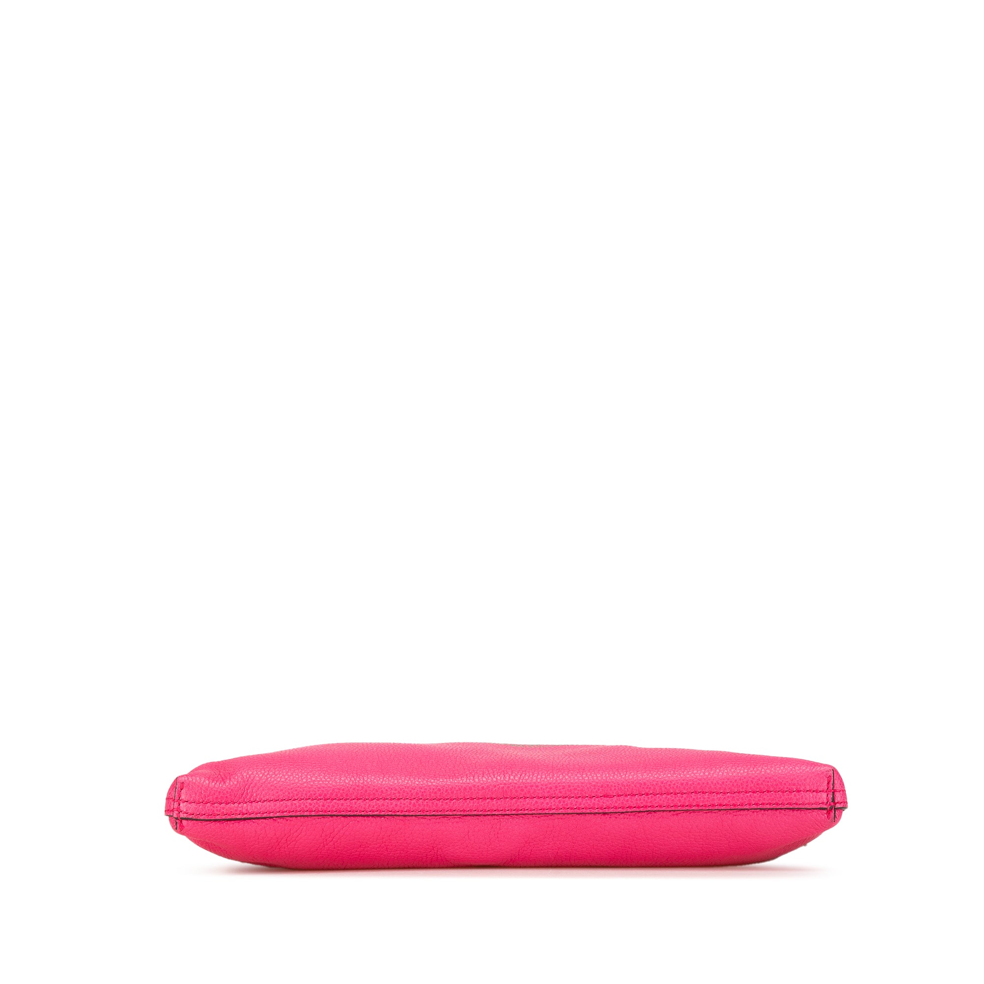 Medium Leather Logo Portfolio Clutch