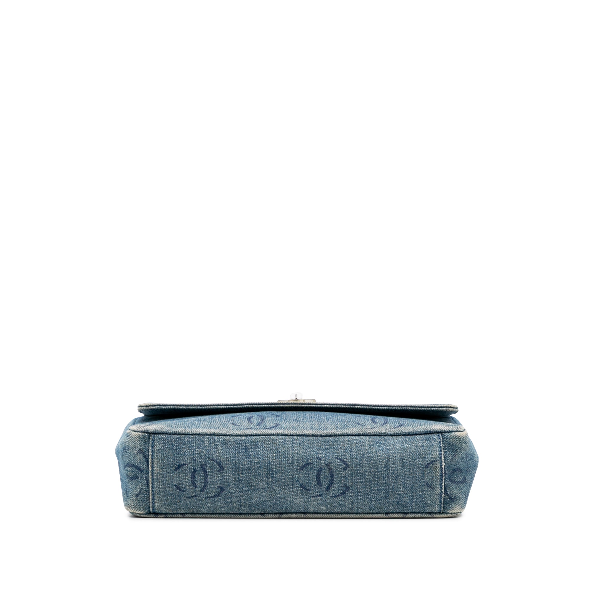 CC Printed Denim Single Flap