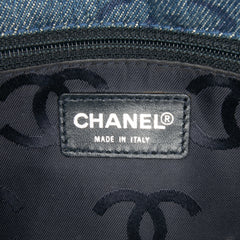 CC Printed Denim Single Flap