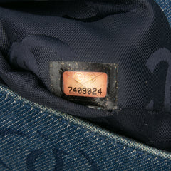CC Printed Denim Single Flap