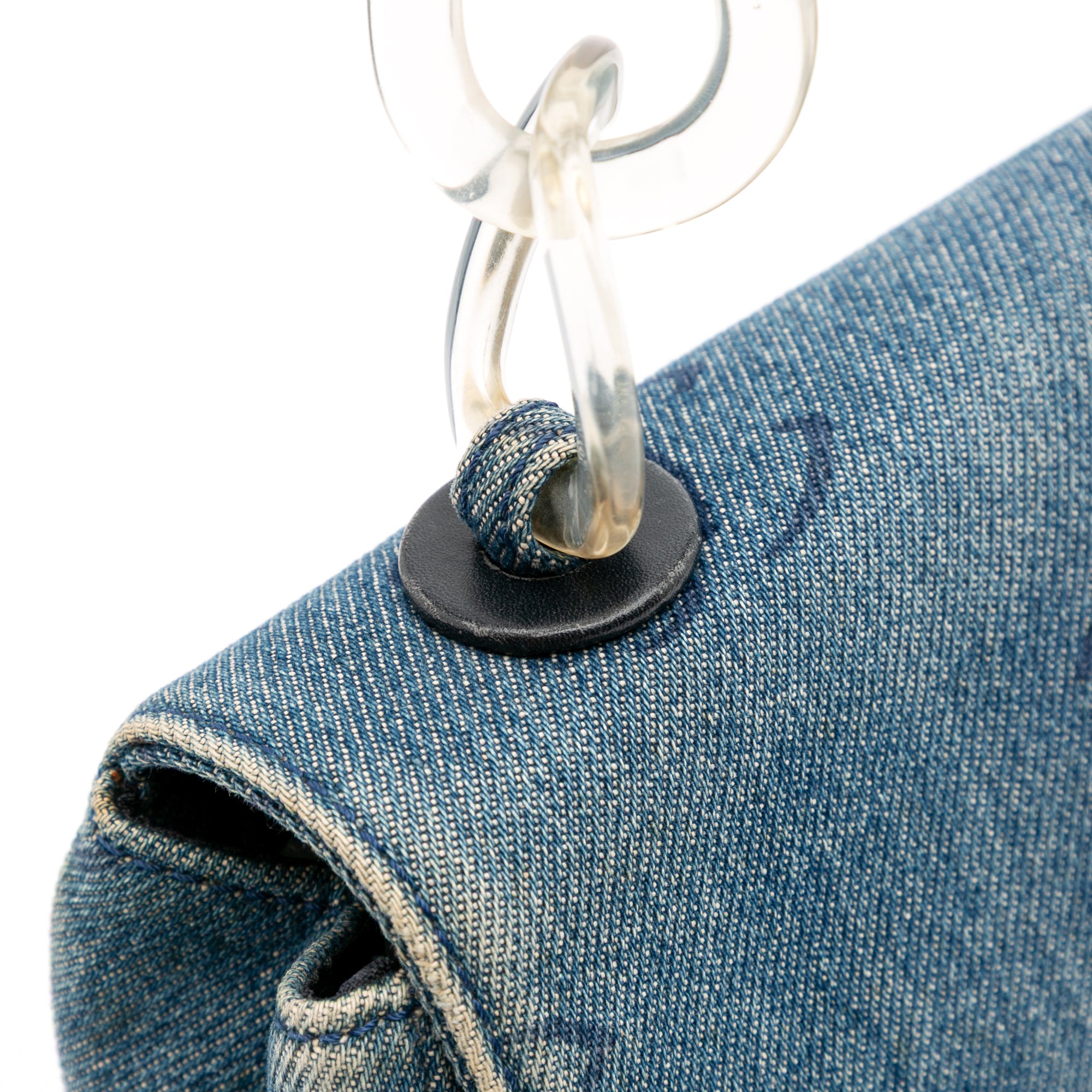 CC Printed Denim Single Flap