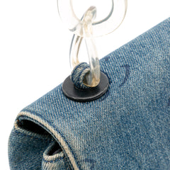CC Printed Denim Single Flap