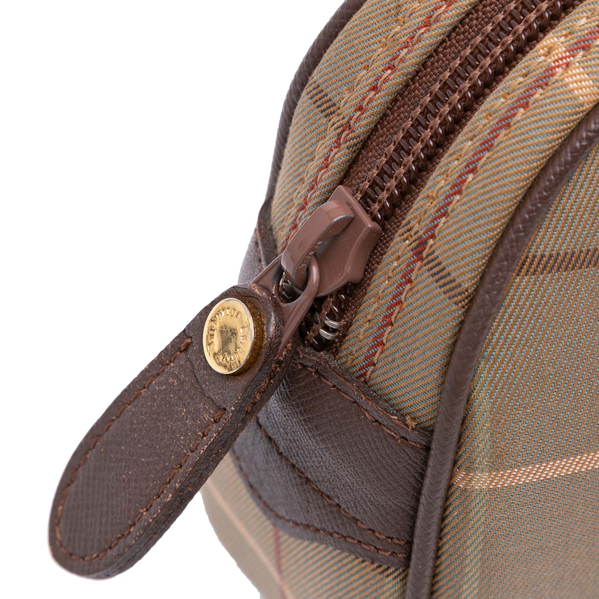 Vintage Check Canvas Clutch