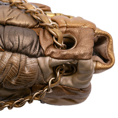 CC Metallic Lambskin Patchwork Flap