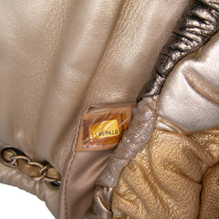CC Metallic Lambskin Patchwork Flap