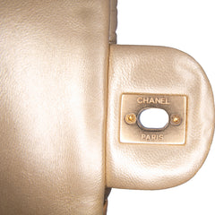 CC Metallic Lambskin Patchwork Flap