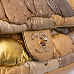 CC Metallic Lambskin Patchwork Flap