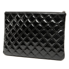 Medium Quilted Patent O Case Clutch