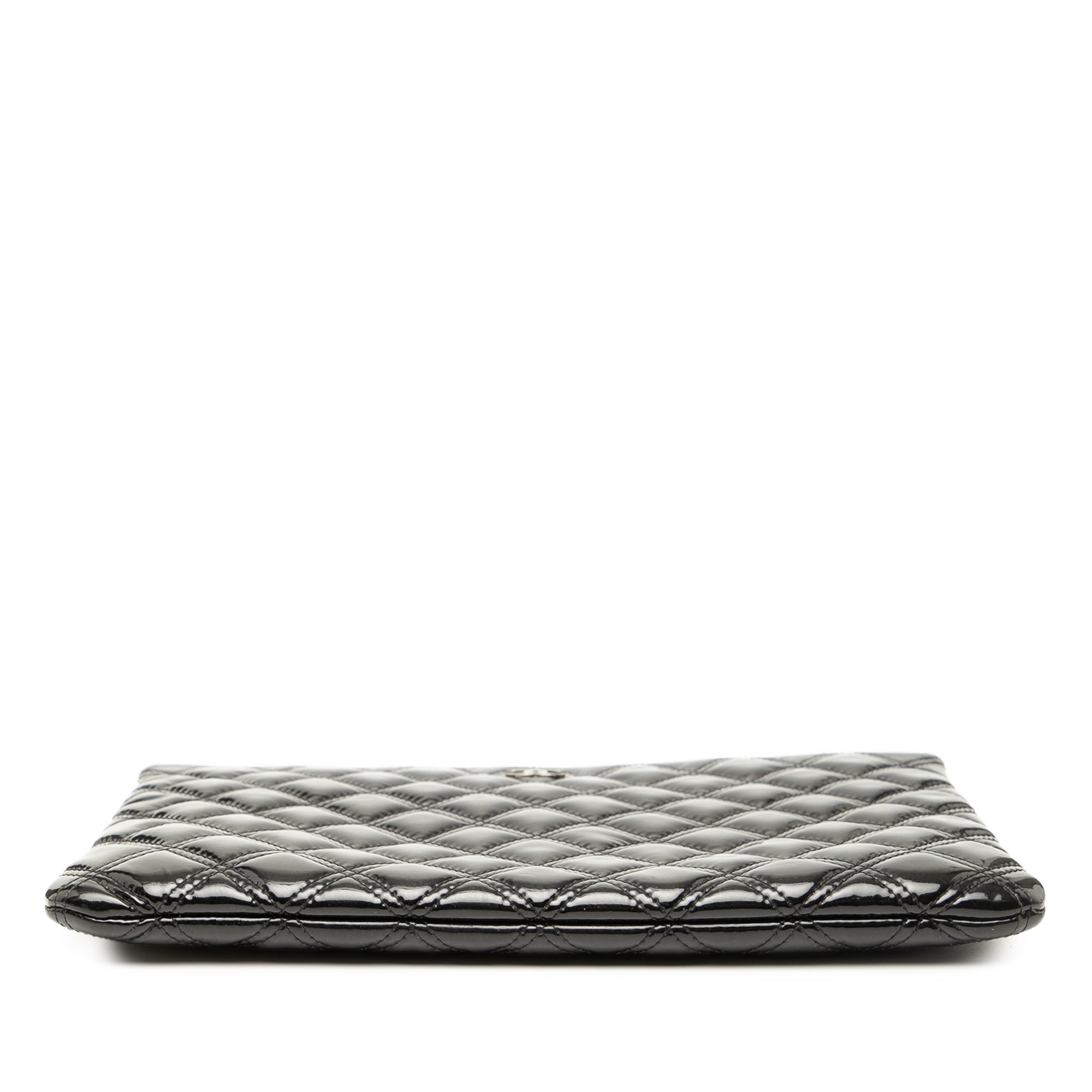 Medium Quilted Patent O Case Clutch