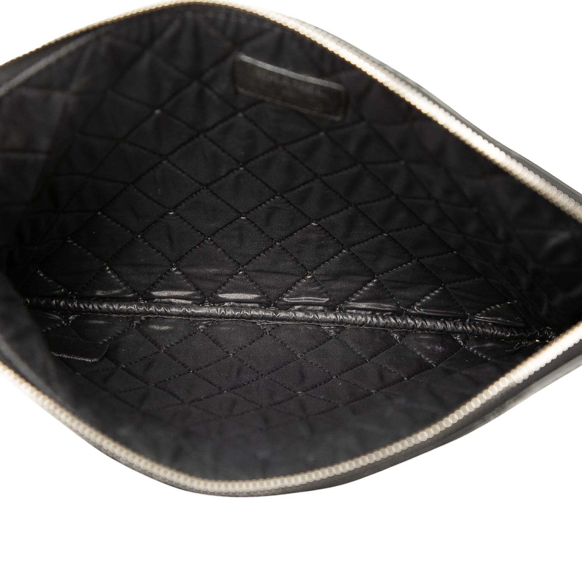 Medium Quilted Patent O Case Clutch