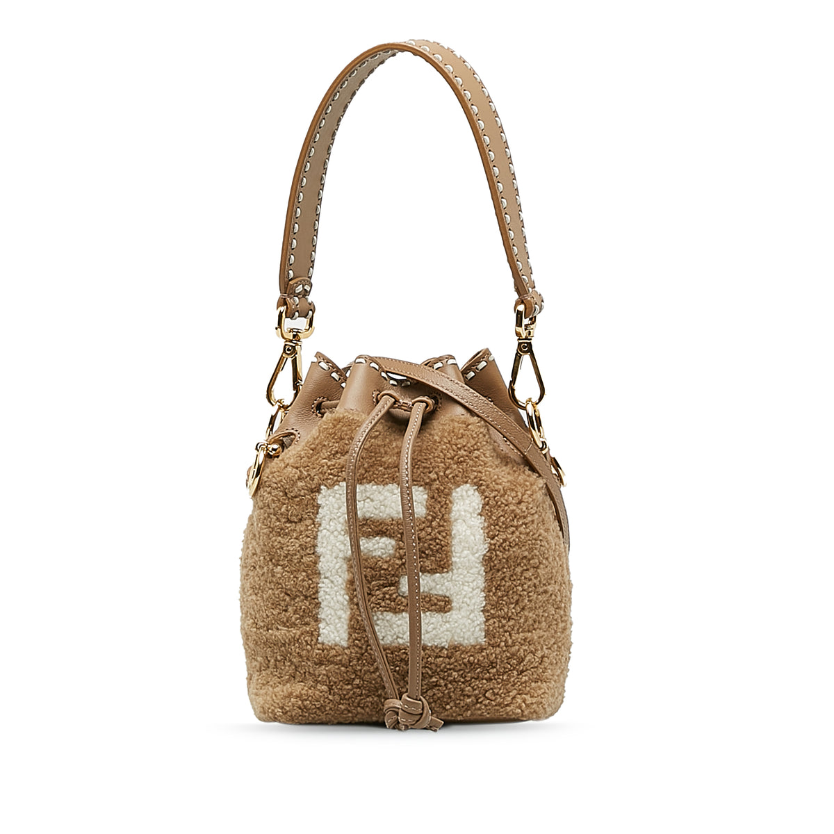 Shearling Mini Mon Tresor Bucket Bag