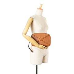 Leather Puzzle Clutch