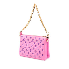 Bicolor Monogram Embossed Lambskin Coussin PM