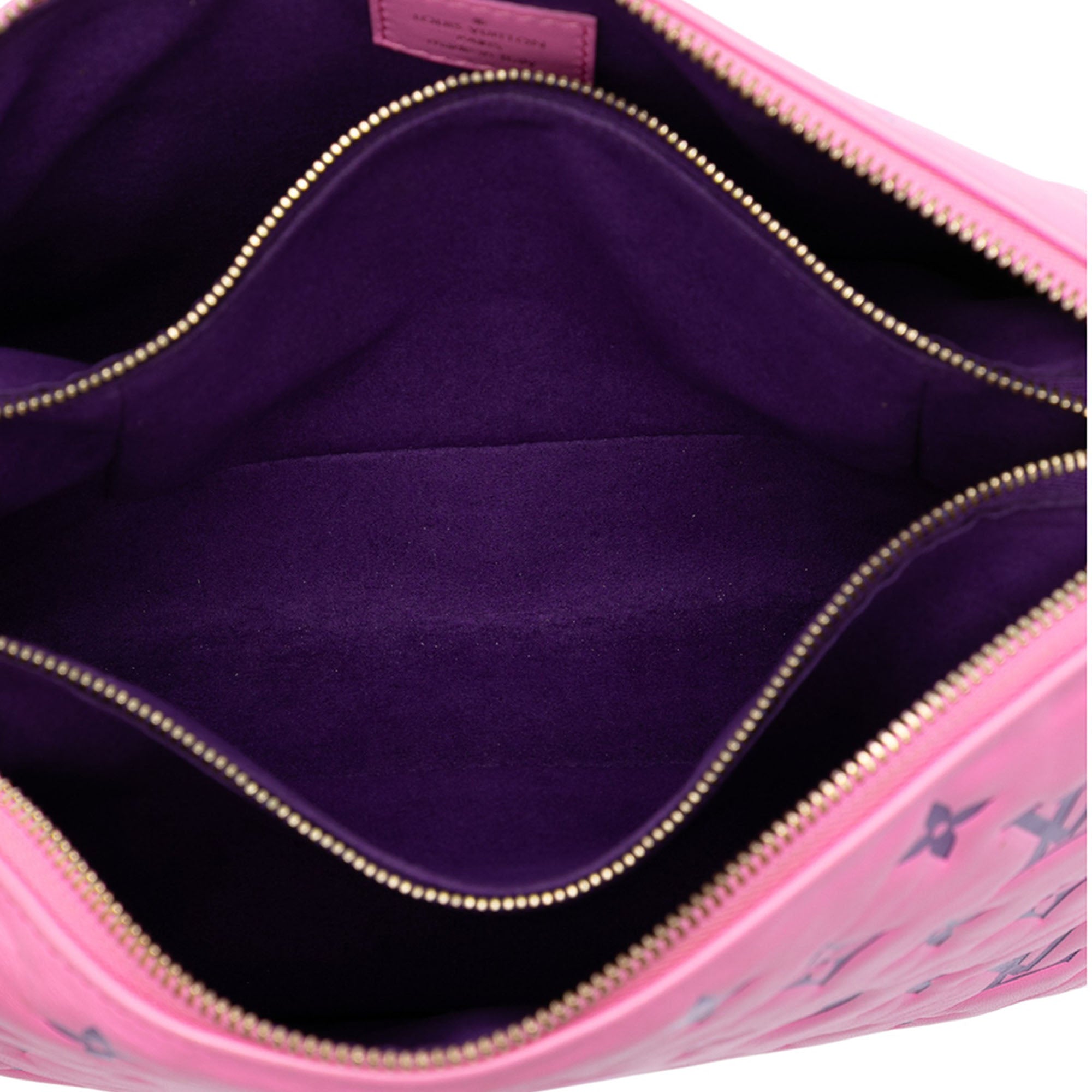 Bicolor Monogram Embossed Lambskin Coussin PM