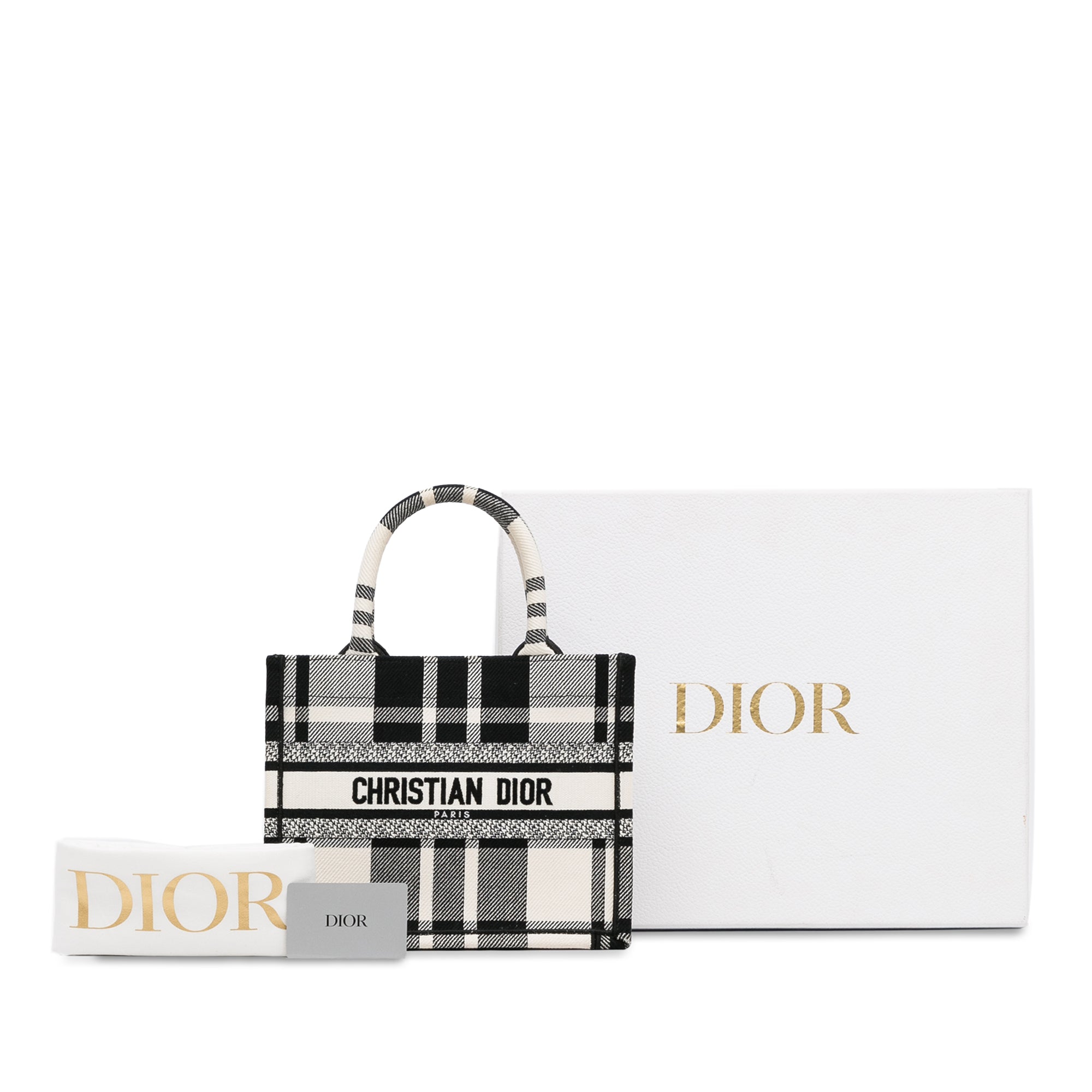 Small Check N Dior Canvas Book Tote_9