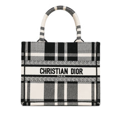 Small Check N Dior Canvas Book Tote_0