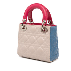 Mini Tricolor Lambskin Cannage Lady Dior