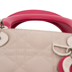 Mini Tricolor Lambskin Cannage Lady Dior