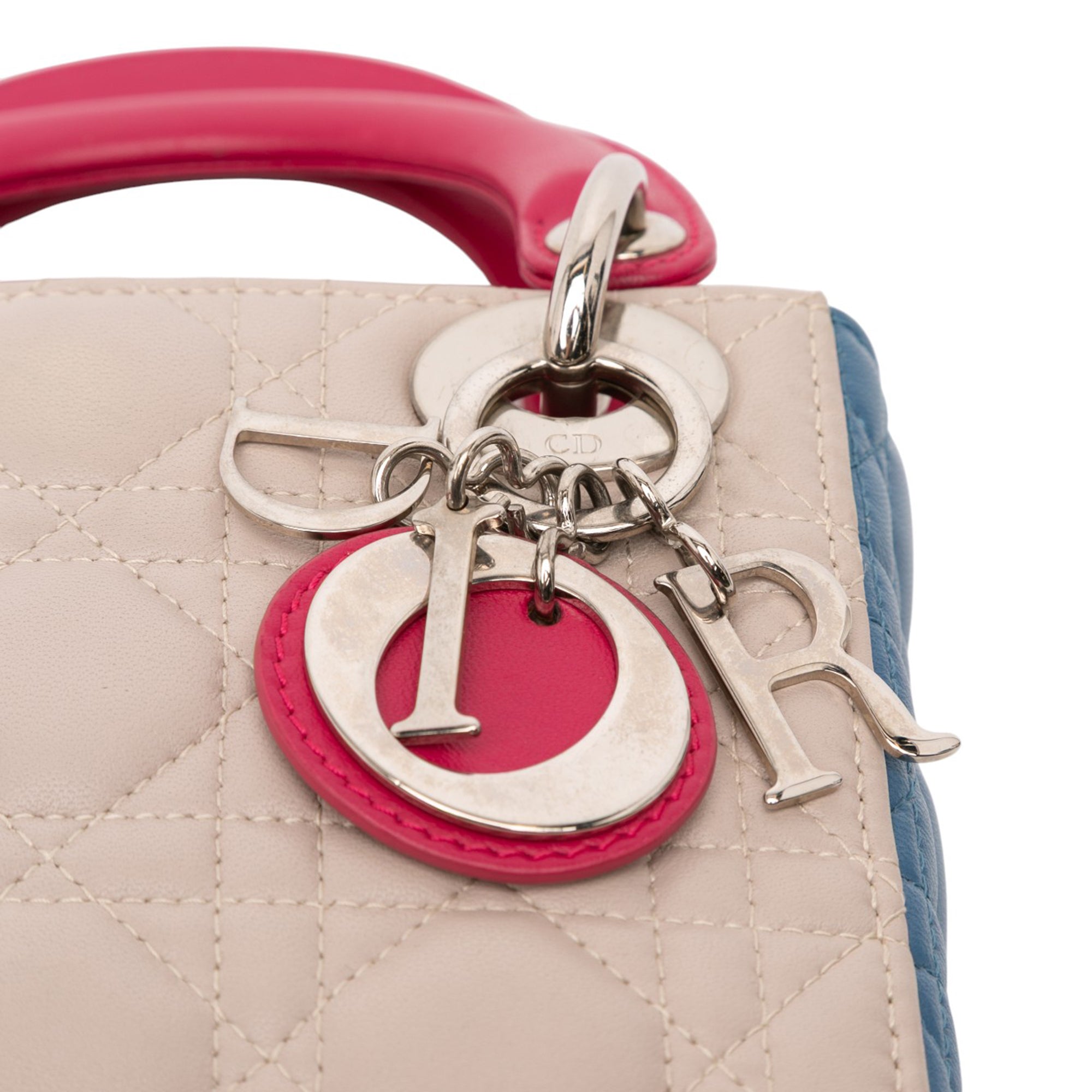 Mini Tricolor Lambskin Cannage Lady Dior