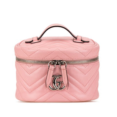 Mini GG Marmont Round Leather Vanity Bag