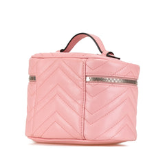 Mini GG Marmont Round Leather Vanity Bag