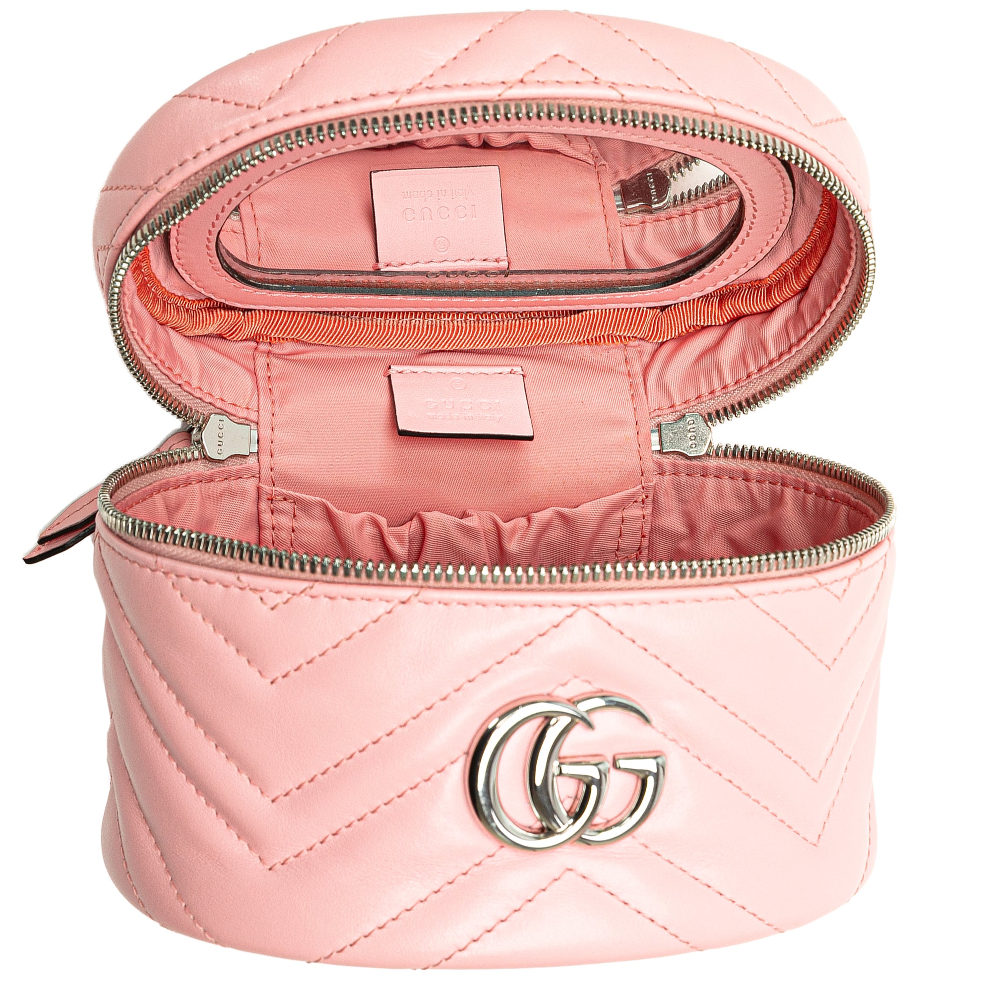 Mini GG Marmont Round Leather Vanity Bag