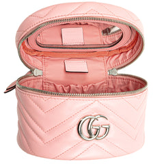 Mini GG Marmont Round Leather Vanity Bag