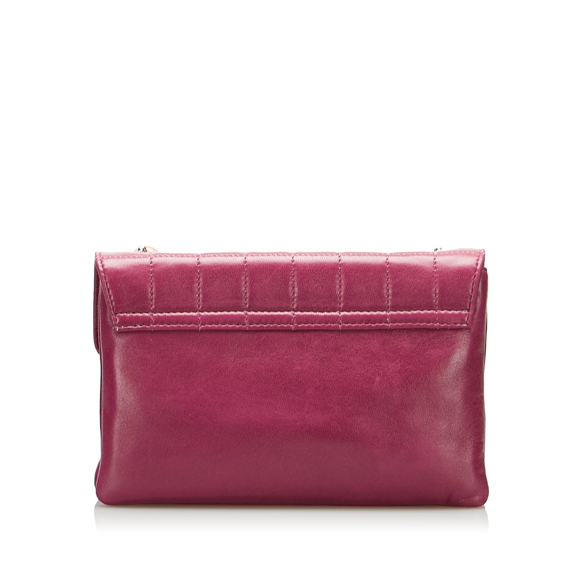 Square Quilted Lambskin Beaded Chain Shoulder Bag