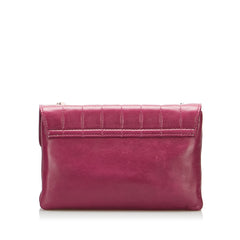 Square Quilted Lambskin Beaded Chain Shoulder Bag