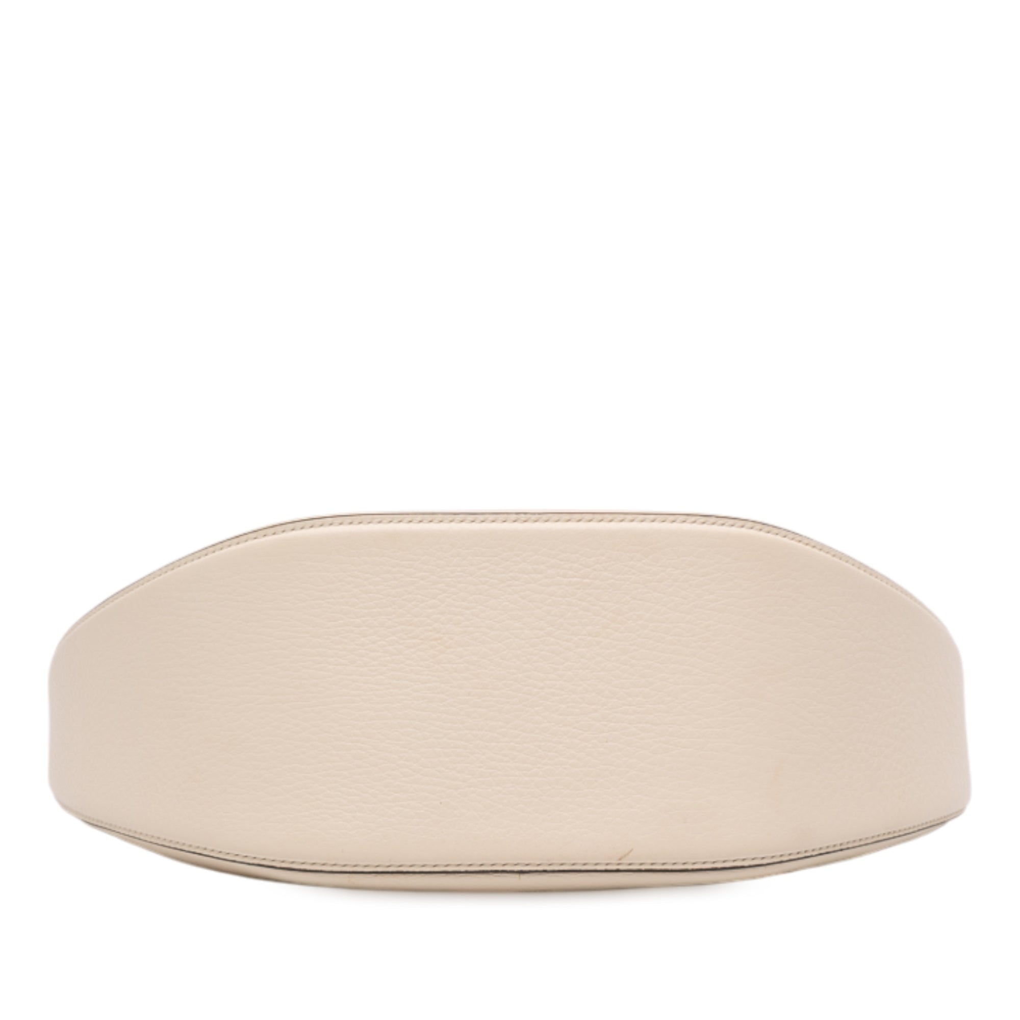 Small Grainy Calfskin VLogo Moon Hobo