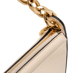 Small Grainy Calfskin VLogo Moon Hobo