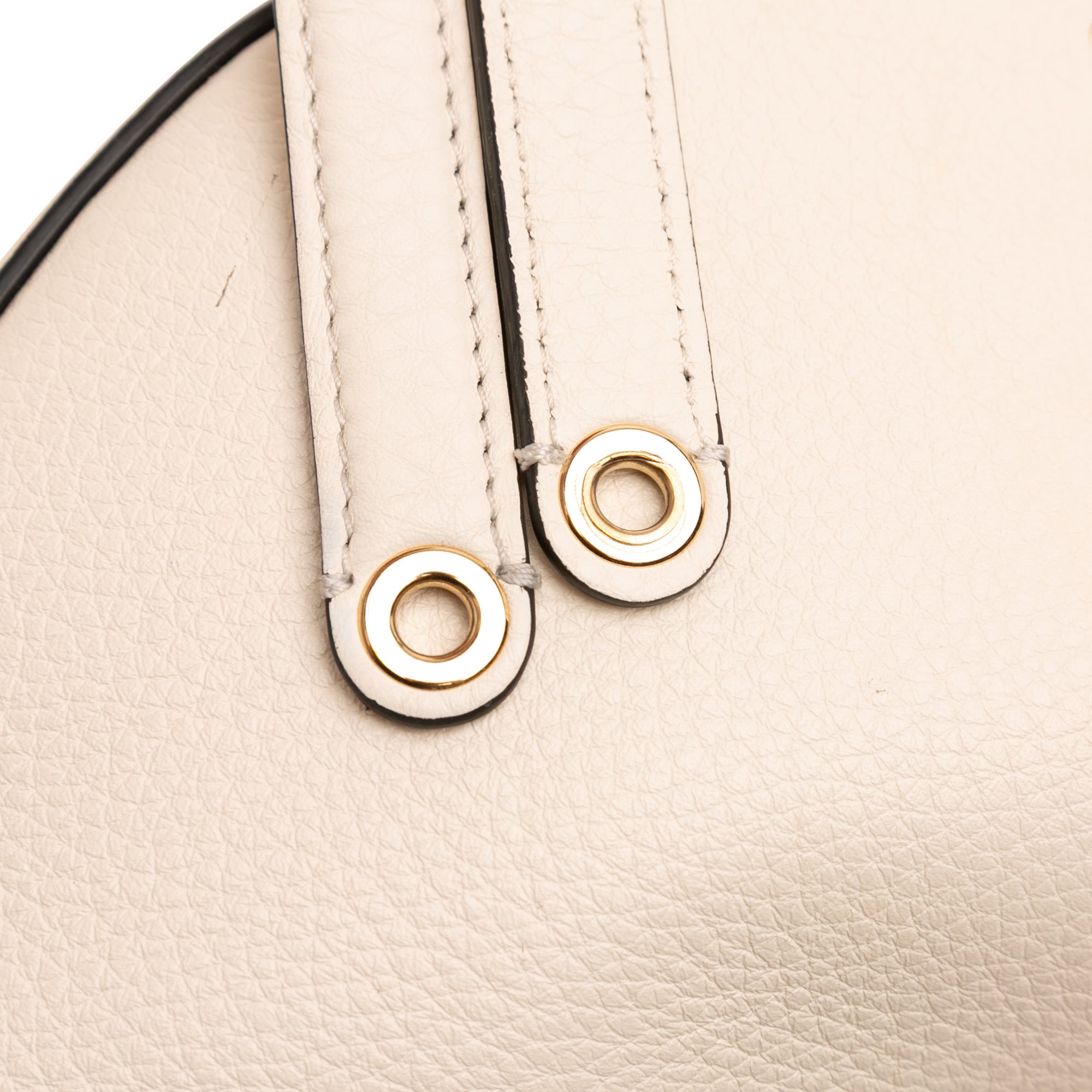 Small Grainy Calfskin VLogo Moon Hobo