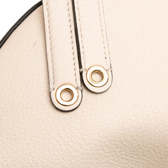 Small Grainy Calfskin VLogo Moon Hobo