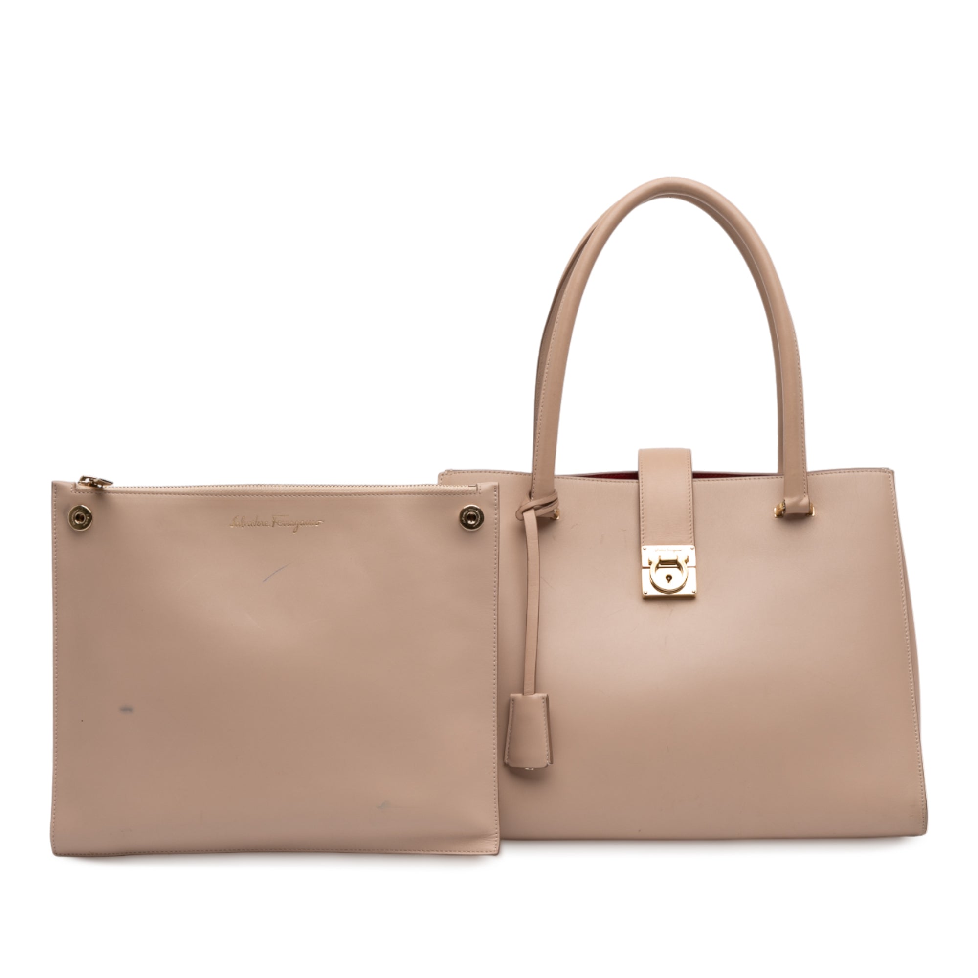 Leather Gancini Marlene Tote