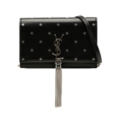 Calfskin Star Print Classic Monogram Kate Tassel Wallet on Chain