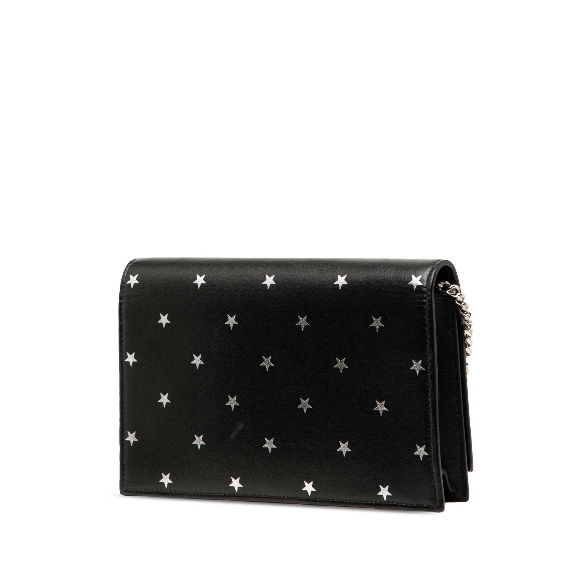 Calfskin Star Print Classic Monogram Kate Tassel Wallet on Chain