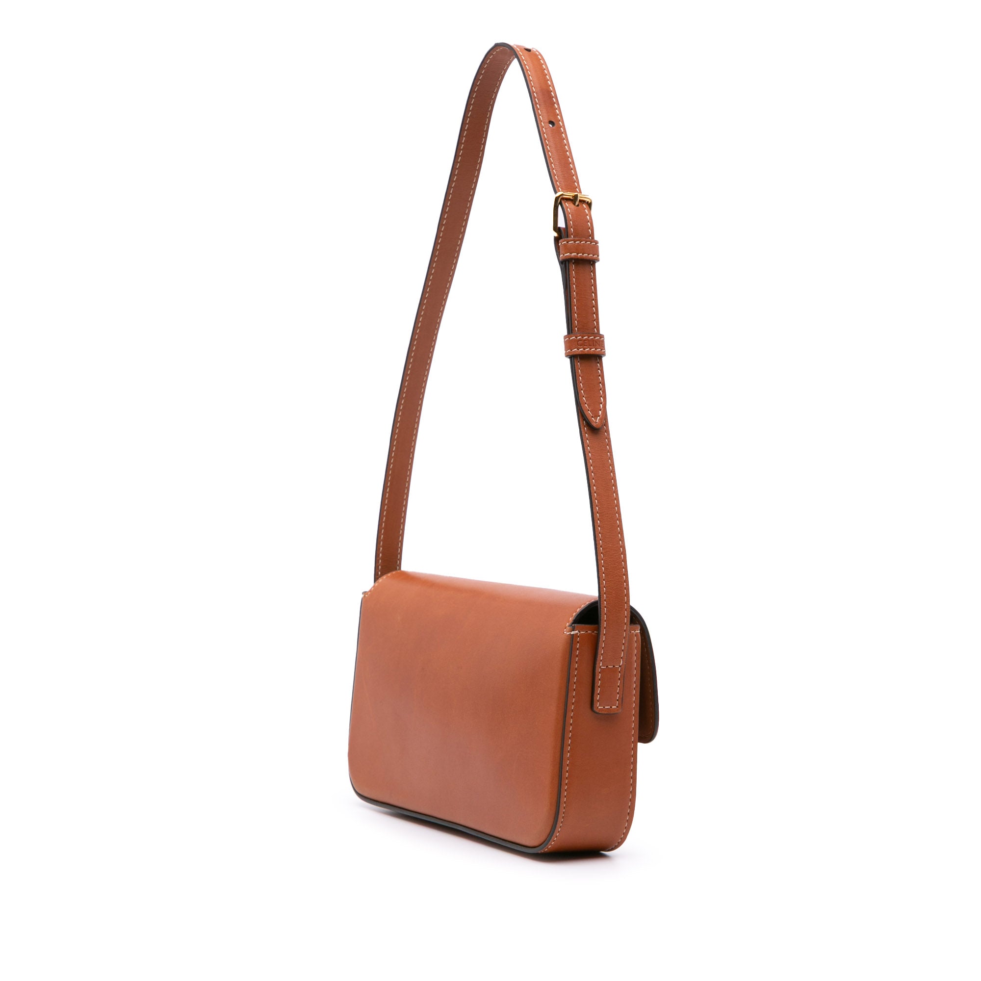 Shiny Calfskin Claude Shoulder Bag